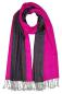 Preview: Stole Scarf Shawl 100% Silk Flannel Pink Lila Anthrazit Black